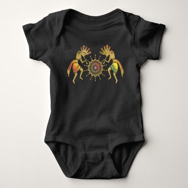 Amerikansk ursprungskultur - Sol Dancing Kokopelli T Shirt (Framsida)