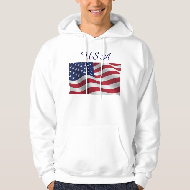 Amerikansk USA flagg hoodie / sweatshirt (Framsida)