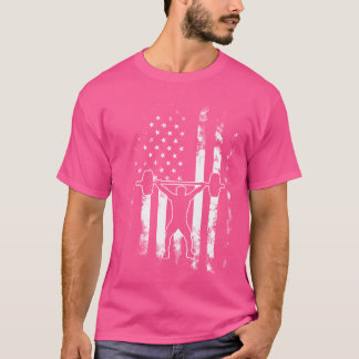 Amerikansk USA-flagg tyngdlyftning T Shirt