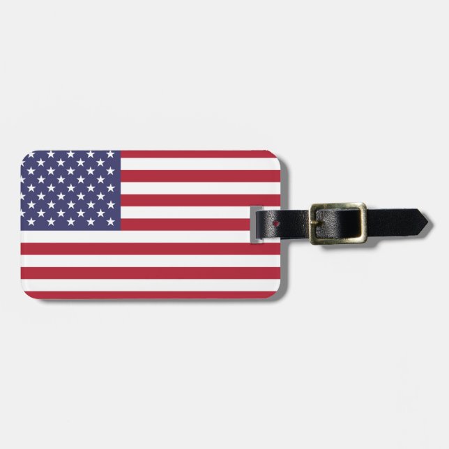 Amerikansk USA-flagga Bagagebricka (Horisontell Framsida)