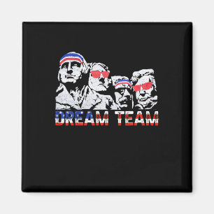 Amerikansk Usa Flagga Dröm Team Rolig Patriotisk R Magnet