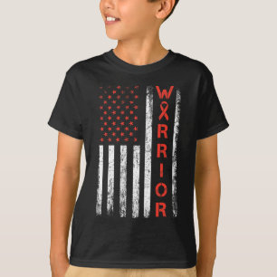 Amerikansk Usa Flagga Krigare - Medvetenhet om hjä T Shirt