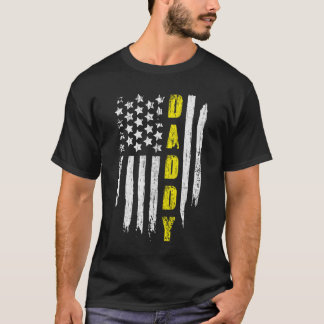 Amerikansk USA-flagga Pappa Bogserbilar Förare På T Shirt
