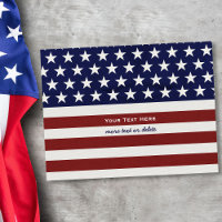 Amerikansk USA Flagga Patriotisk 4:e Juli Tom Baks