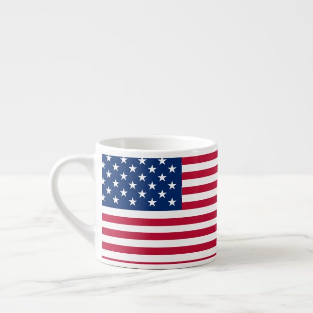 Amerikansk USA Flagga Stolthet Design Espressomugg (Vänster)