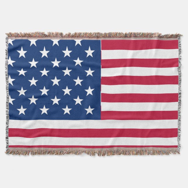 Amerikansk USA Flagga Stolthet Design Filt (Framsidan)