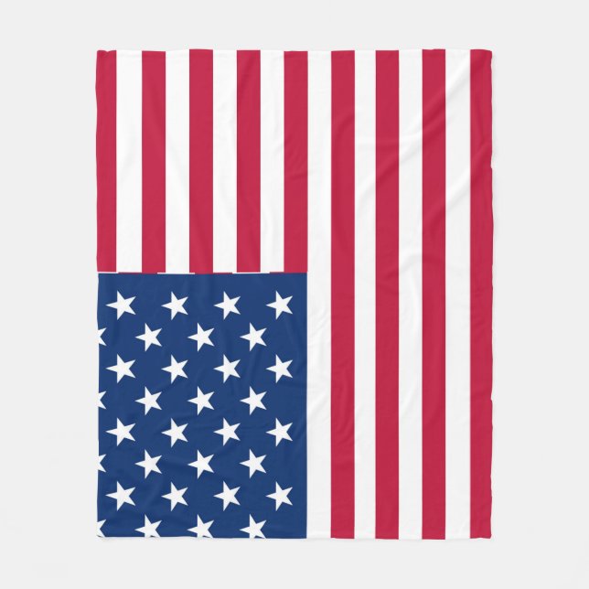 Amerikansk USA Flagga Stolthet Design Fleecefilt (Framsidan)