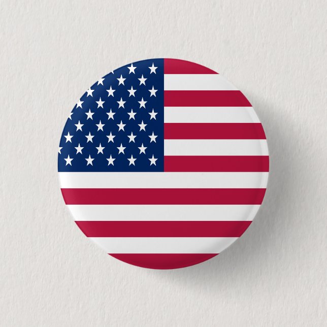 Amerikansk USA Flagga Stolthet Design Knapp (Framsida)