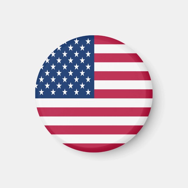 Amerikansk USA Flagga Stolthet Design Magnet (Framsidan)