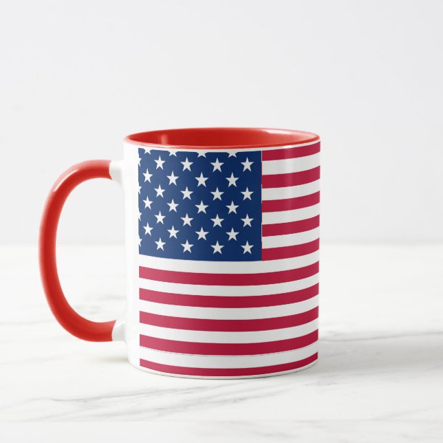 Amerikansk USA Flagga Stolthet Design Mugg (Vänster)