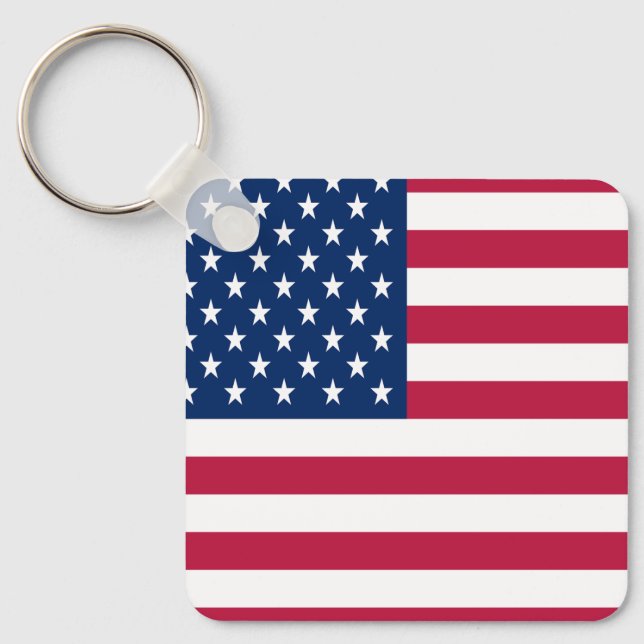 Amerikansk USA Flagga Stolthet Design Nyckelring (Framsida)