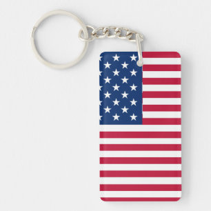 Amerikansk USA Flagga Stolthet Design Nyckelring