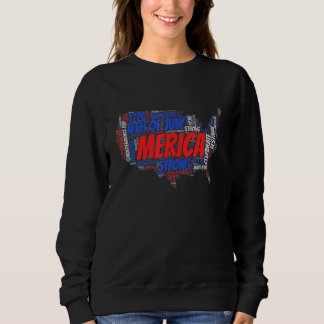 Amerikansk Usa Karta 4:e Juli Patriotisk Självstän T Shirt