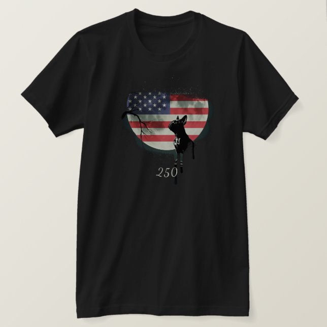 Amerikansk Vakthund - Fransk Bulldog T-Shirt (Design framsida)
