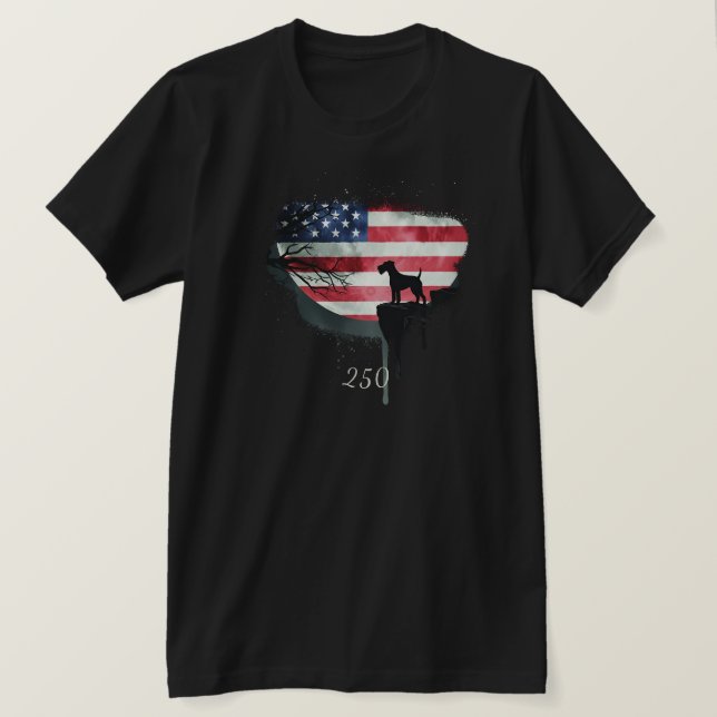 Amerikansk vakthund - Irländsk terrier t-shirt (Design framsida)