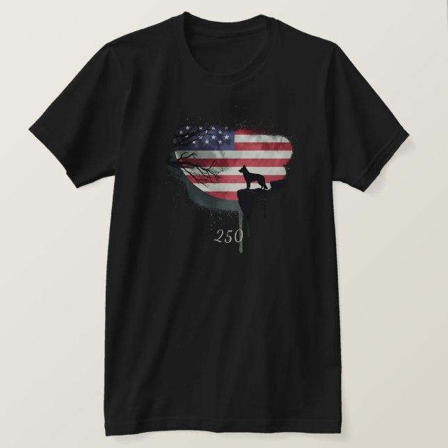Amerikansk vakthund - Tysk Schäferhund T-Shirt (Design framsida)
