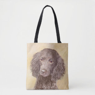 Amerikansk Vatten Spaniel Målning - Original Hund  Tygkasse