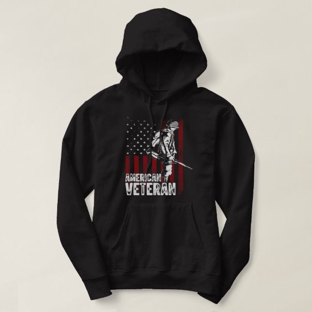 Amerikansk veteran 33 hoodie (Design framsida)