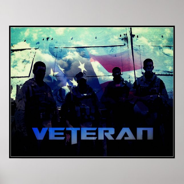 Amerikansk Veteran Affisch (Framsidan)