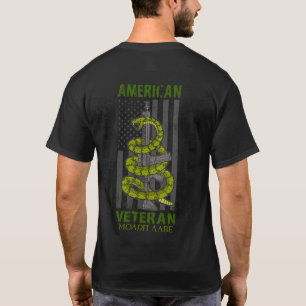 Amerikansk Veteran Molon Labe USA Flagga AR15 T-Sh T Shirt