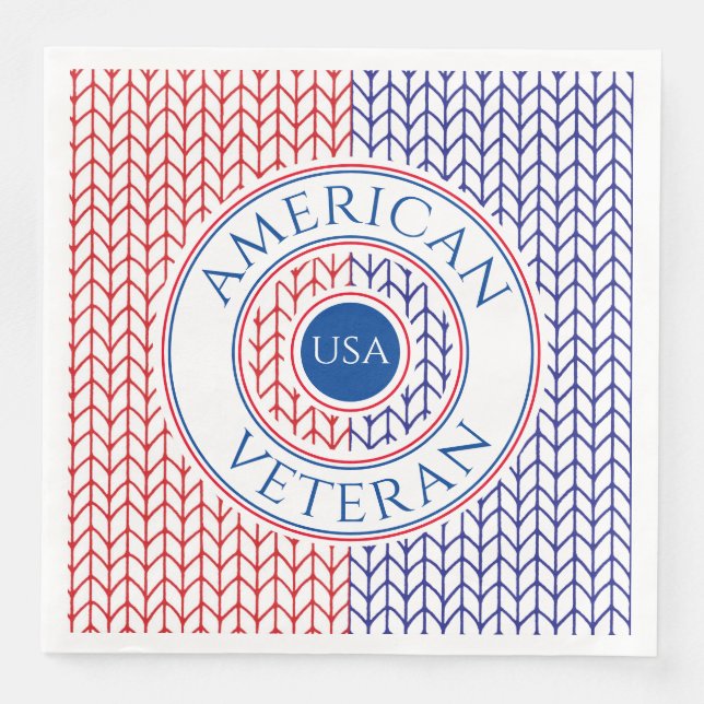 AMERIKANSK VETERAN Standard Servietter av papper Pappersservett (Framsida)