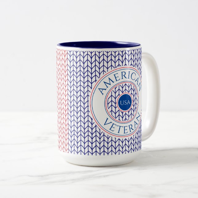 AMERIKANSK VETERAN Stor Marin Tvåtons Mugg (Framsida höger)
