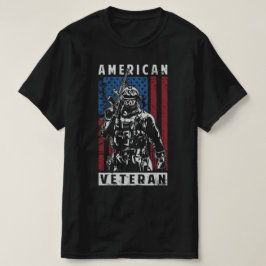 amerikansk veteran USA flagga T Shirt