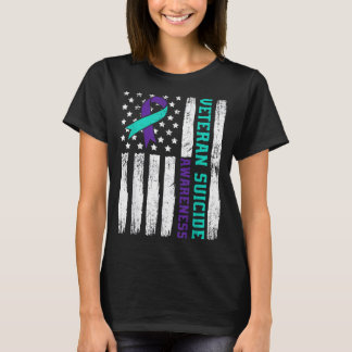 Amerikansk veteranmedvetenhetsmånad Amerikansk fla T Shirt