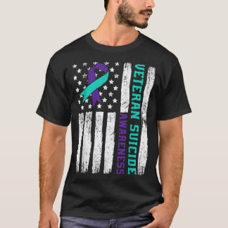 Amerikansk veteranmedvetenhetsmånad Amerikansk fla T Shirt