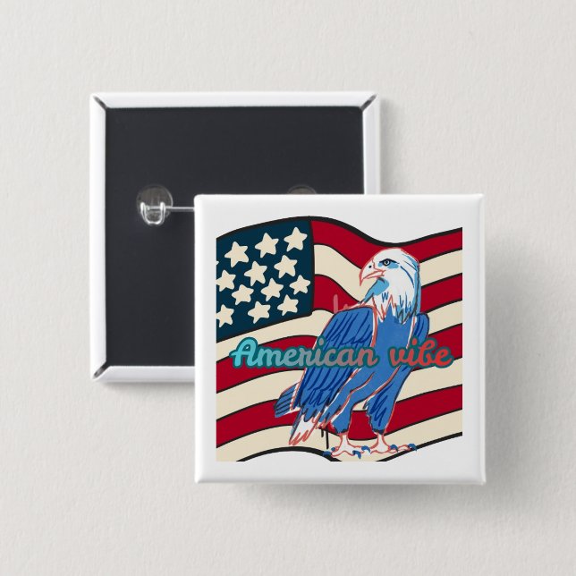 Amerikansk vibb knapp (Framsida & baksida)