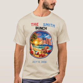 Amerikansk vibe matchande t-shirts för fester