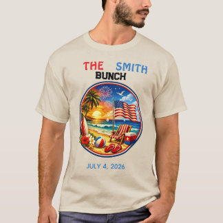 Amerikansk vibe matchande t-shirts för fester