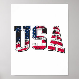 Amerikansk Vintage Amerikansk Flagga Poster