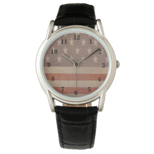 Amerikansk Vintage Flagga Armbandsur