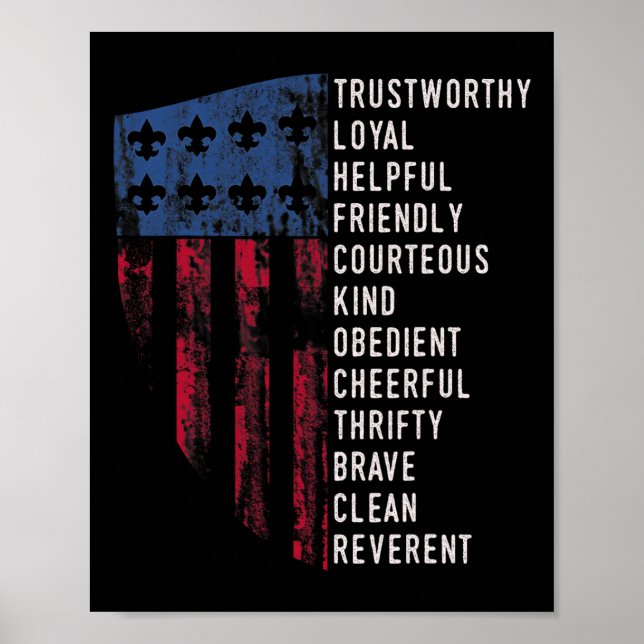 Amerikansk Vintage Scoudence Law Poster (Framsidan)