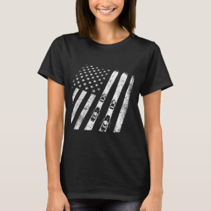 Amerikansk vintage skidsport vinter berg usa t shirt
