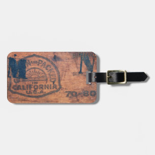 Amerikansk Vintage Träring Shipping Låda Luggage T Bagagebricka