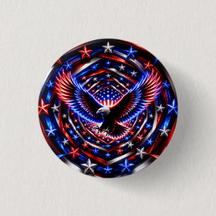 Amerikansk Vision Spiral – Patriotisk Örn Optisk I Knapp