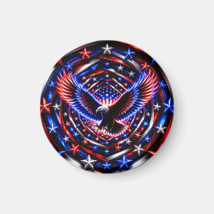 Amerikansk Vision Spiral – Patriotisk Örn Optisk I Magnet