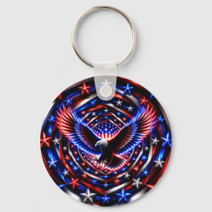 Amerikansk Vision Spiral – Patriotisk Örn Optisk I Nyckelring