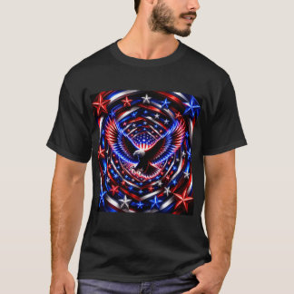 Amerikansk Vision Spiral – Patriotisk Örn Optisk I T Shirt