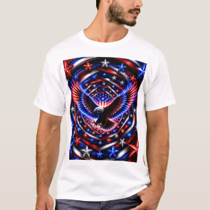 Amerikansk Vision Spiral – Patriotisk Örn Optisk I T Shirt