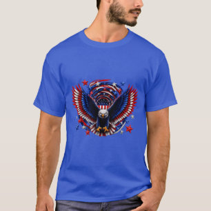 Amerikansk Vision Spiral – Patriotisk Örn Optisk I T Shirt