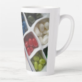 Amerikansk vit röd och blå vit/Guld 22 oz Stein