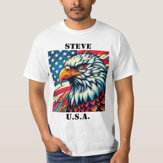 Amerikansk vitörnad örns herr T-shirt (Framsida)