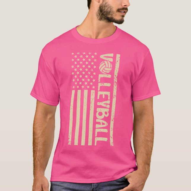 Amerikansk volleyboll för spelare och Idrottare i  T Shirt (Framsida)
