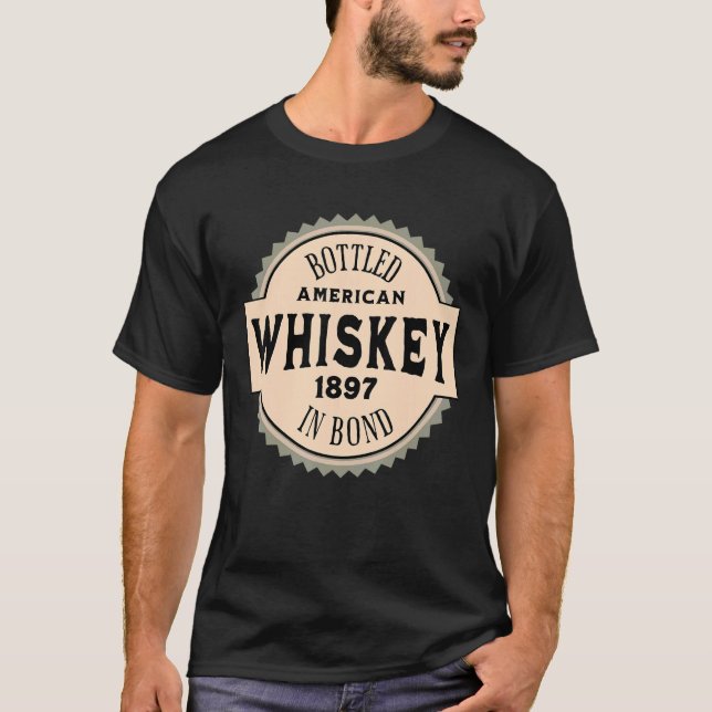Amerikansk whisky i bond t shirt (Framsida)