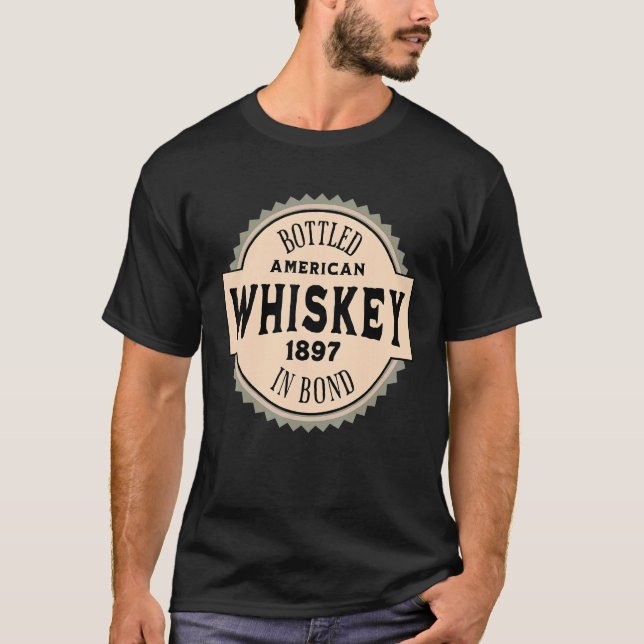 Amerikansk whisky i bond t shirt (Framsida)
