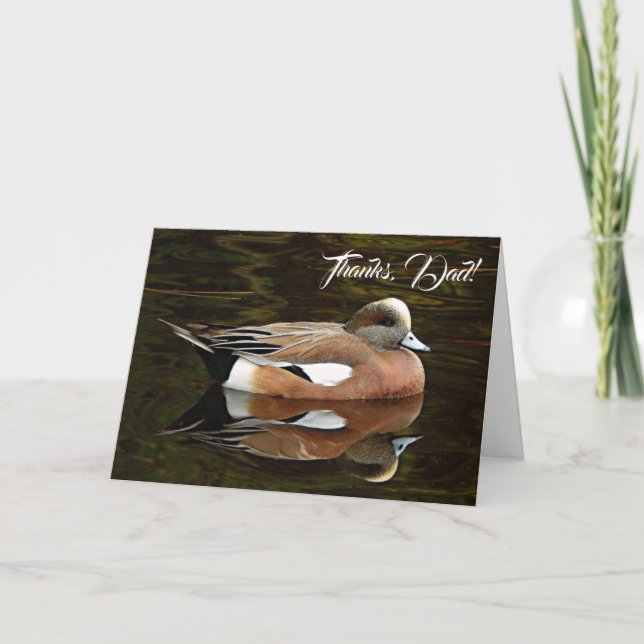 Amerikansk Wigeon Natur Foto Fars Dag Kort (Framsida)