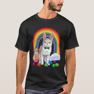 Amerikansk Wirehair Katt Påskägg Kanin T Shirt